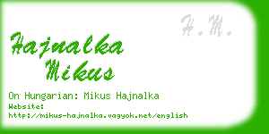 hajnalka mikus business card